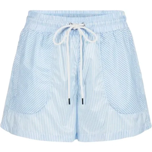 Gestreifte Nylon-Shorts mit elastischem Bund , Damen, Größe: S - Iceberg - Modalova