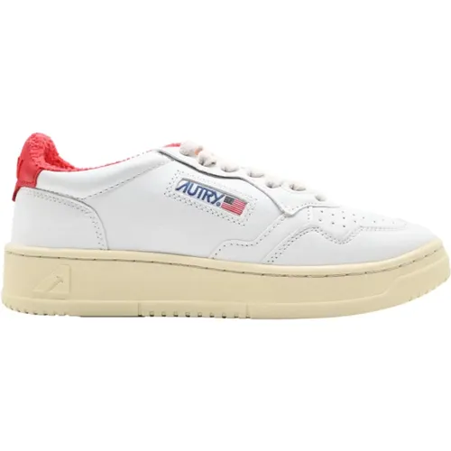 Niedrige Goat Sneakers - Weiß/Rot , Herren, Größe: 41 EU - Autry - Modalova