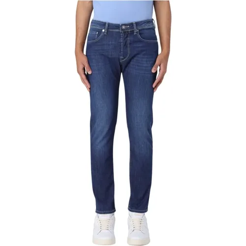 Denim Straight Wash Jeans , male, Sizes: W34, W36, W40 - Incotex - Modalova