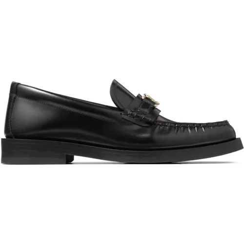 Schwarze flache Slip-On-Schuhe , Damen, Größe: 35 1/2 EU - Jimmy Choo - Modalova