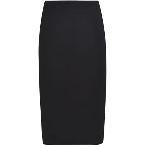 Schwarzer Midi-Rock mit hinterem Schlitz , Damen, Größe: XL - pinko - Modalova