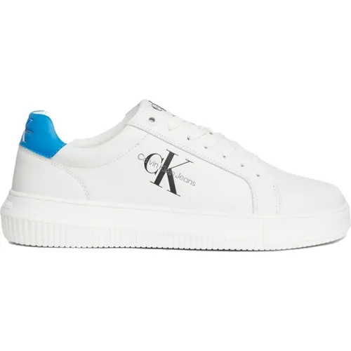 Weiße Chunky Sneakers Malibu Blu , Herren, Größe: 45 EU - Calvin Klein Jeans - Modalova