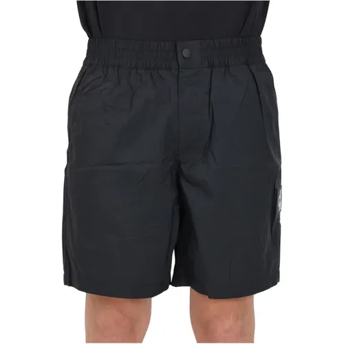 Schwarze Shorts mit Logo Patch für Herren , Herren, Größe: M - Calvin Klein Jeans - Modalova