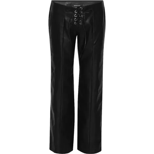 Textured Mid-Rise Trousers , female, Sizes: S - Rotate Birger Christensen - Modalova