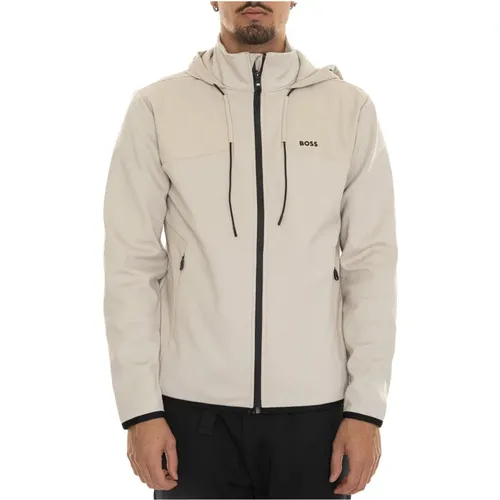 Zip Hooded Sweatshirt with Contrast Details , male, Sizes: 2XL, M, XL - Boss - Modalova