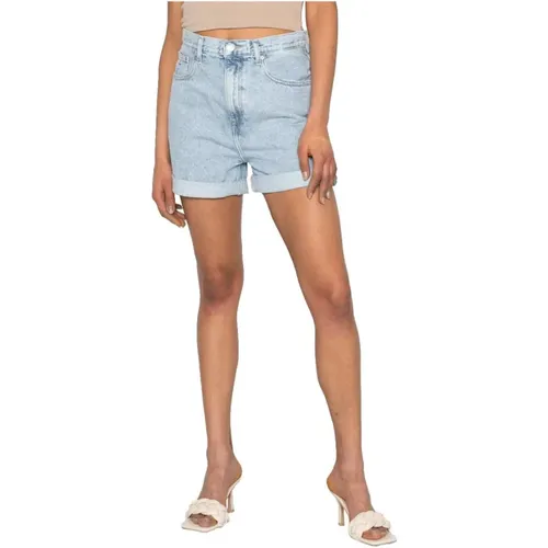 Kurze Vaquero-Mom-Jeans , Damen, Größe: W26 - Tommy Hilfiger - Modalova