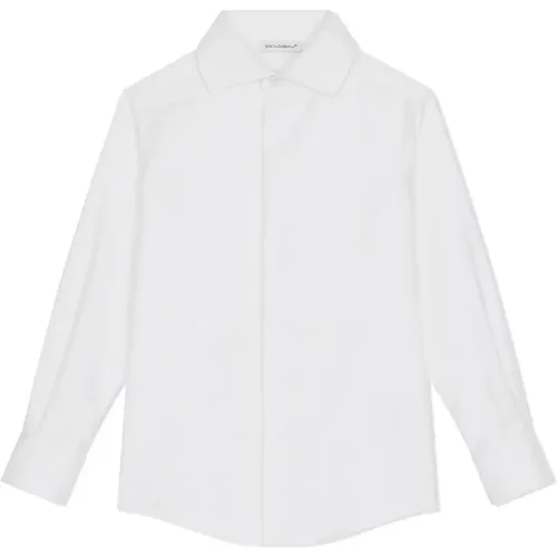 Weiße Baumwollhemd für Jungen - Dolce & Gabbana - Modalova