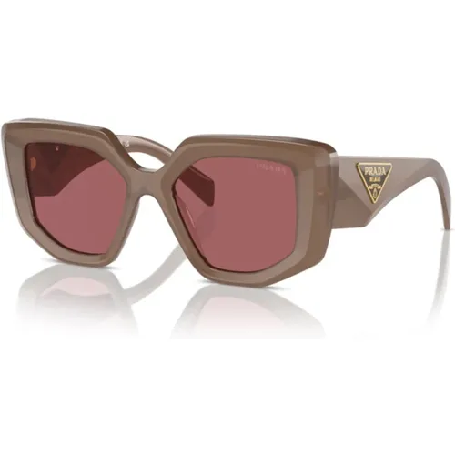 Iconic Oversized Sunglasses with Metal Plaque , female, Sizes: 50 MM - Prada - Modalova