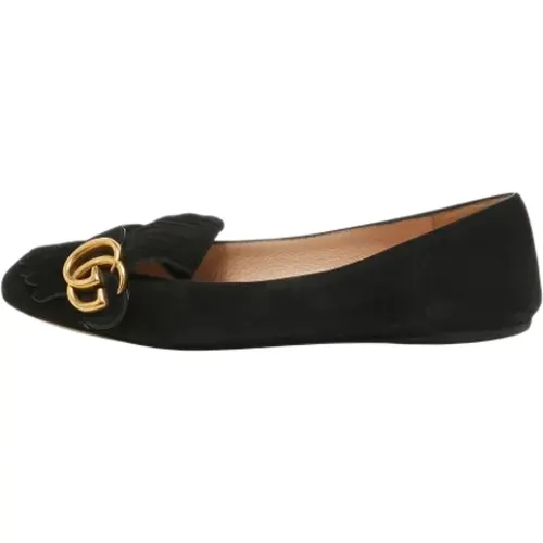 Pre-owned Suede flats , female, Sizes: 5 1/2 UK - Gucci Vintage - Modalova