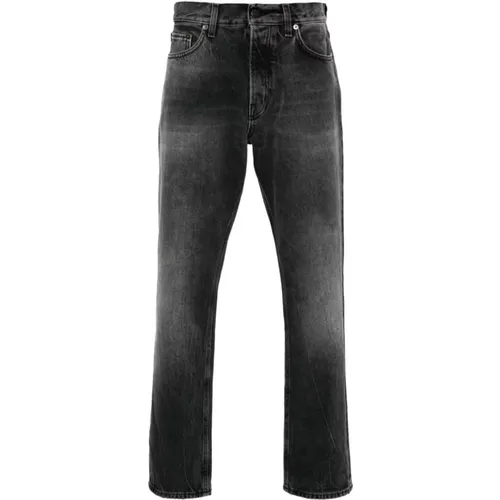 Schwarze Stonewashed Slim Fit Jeans , Herren, Größe: W30 - Haikure - Modalova