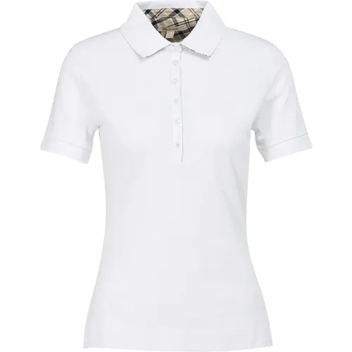 Damen Baumwoll-Poloshirt mit kurzen Ärmeln , Damen, Größe: L - Barbour - Modalova