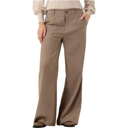 Braune Elegante Pantalon Maddie Enya - MOS MOSH - Modalova