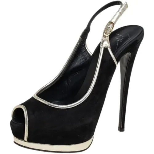Pre-owned Suede sandals , female, Sizes: 4 1/2 UK - Giuseppe Zanotti Pre-owned - Modalova