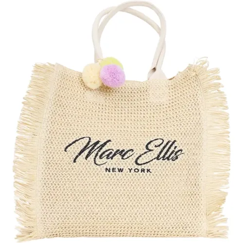 Beach Bag with Fringes , female, Sizes: ONE SIZE - Marc Ellis - Modalova