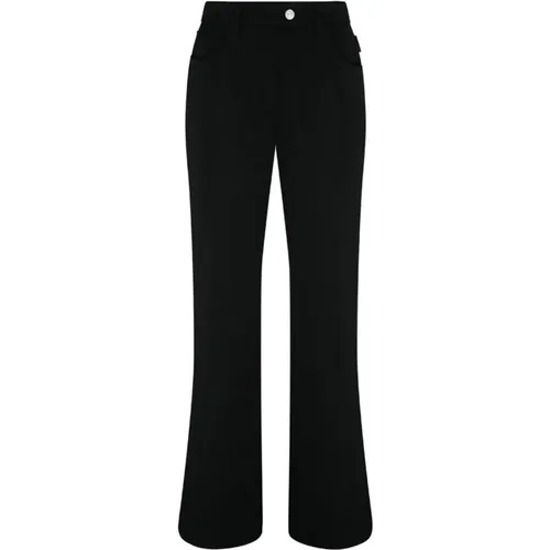 Schwarze Bootcut Twill Hose , Damen, Größe: XS - Courrèges - Modalova