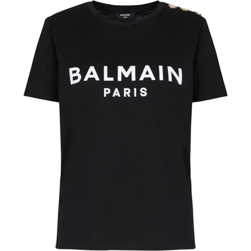 T-shirts and Polos , female, Sizes: XS, L, S, M - Balmain - Modalova