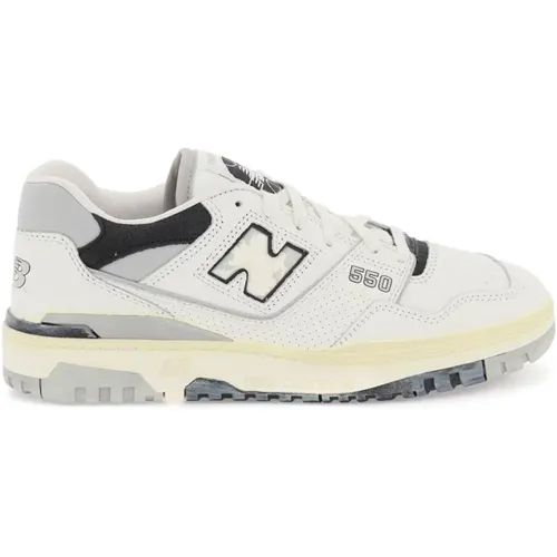 Vintage-Effekt Leder Sneakers mit Perforationen , Herren, Größe: 38 EU - New Balance - Modalova