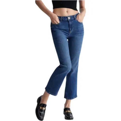 High-Waisted Cropped Jeans , Damen, Größe: W24 - Liu Jo - Modalova