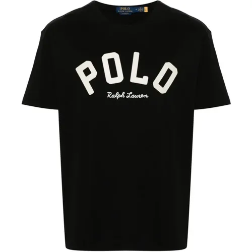 Schwarze T-Shirts und Polos , Herren, Größe: L - Ralph Lauren - Modalova