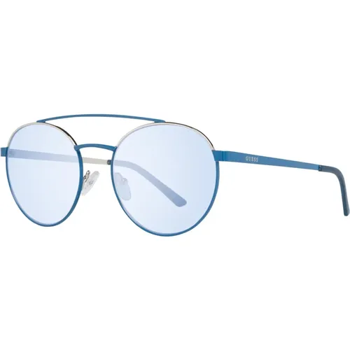Blaue Runde Sonnenbrille für Männer - Guess - Modalova