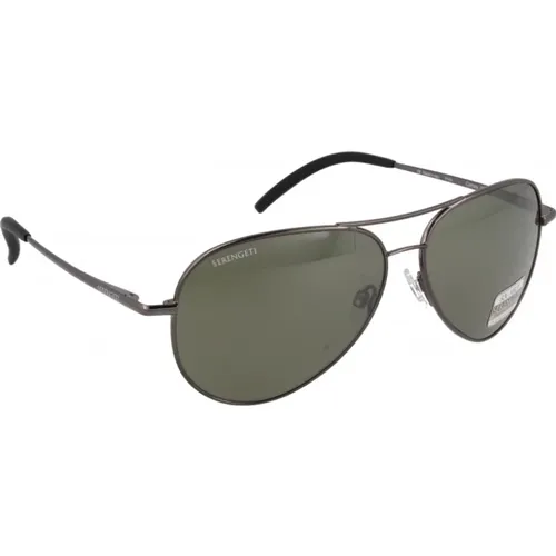 Polarized Gunmetal Sunglasses , unisex, Sizes: 59 MM - Serengeti - Modalova