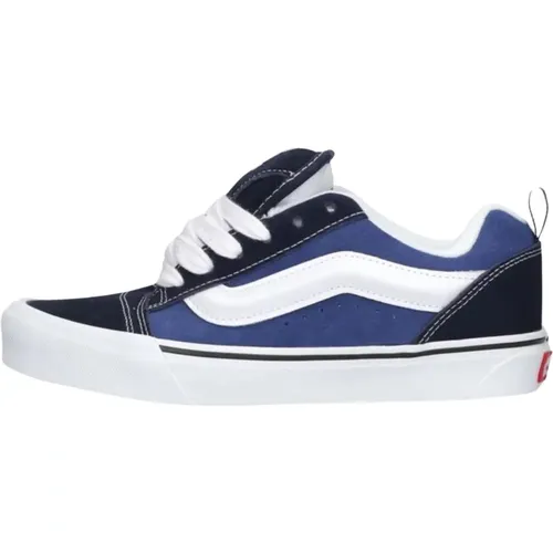 Niedrige Plateau-Sneaker Blau Weiß , Damen, Größe: 38 EU - Vans - Modalova