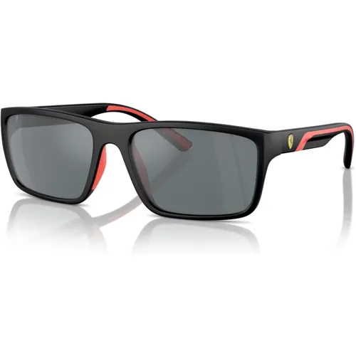 Rectangular Sunglasses with Mirrored Lenses , male, Sizes: 59 MM - Ferrari - Modalova