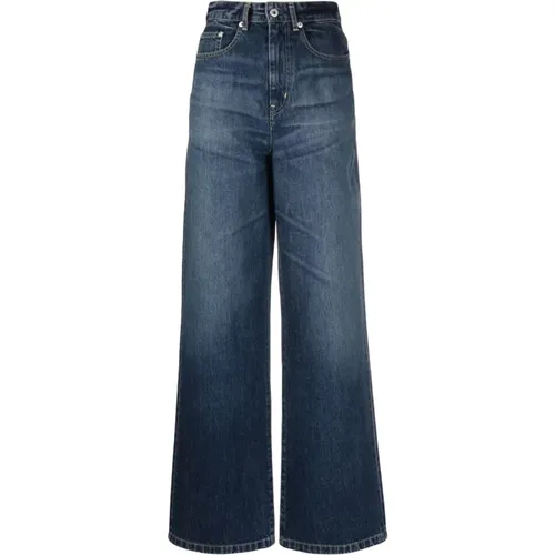 High-Waisted Straight-Leg Jeans , Damen, Größe: W26 - Kenzo - Modalova