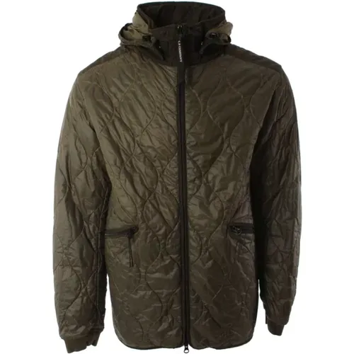 Warm and Stylish Men`s Down Jacket with Detachable Hood and Glasses , male, Sizes: 3XL, XL, L, M - C.P. Company - Modalova