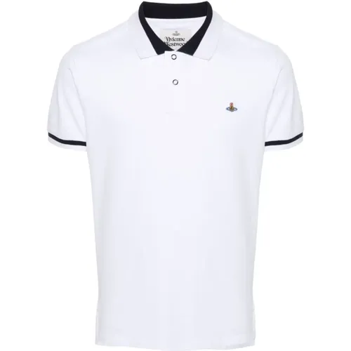 Gestreiftes Polo-Kragen T-Shirt , Herren, Größe: L - Vivienne Westwood - Modalova