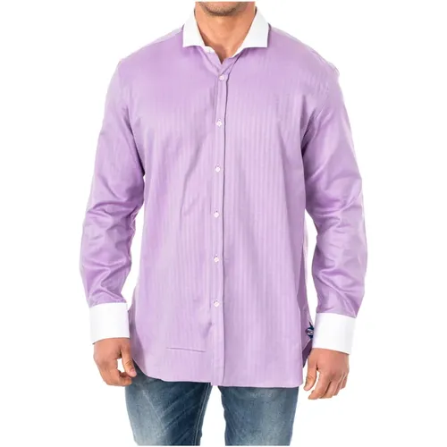 Lilac Long Sleeve Shirt with Button Closure , male, Sizes: S - LA MARTINA - Modalova