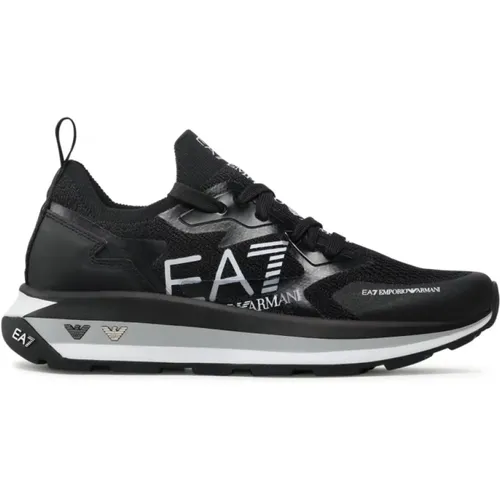 Schwarzer/Weißer Unisex Sneaker Training Mesh - Emporio Armani EA7 - Modalova