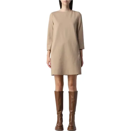 Stilvolle Braune Kurze Kleider , Damen, Größe: L - Liviana Conti - Modalova