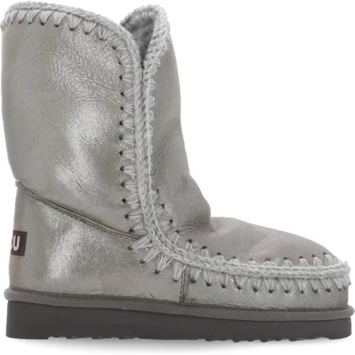 Graue Shearling Winterstiefel , Damen, Größe: 37 EU - Mou - Modalova