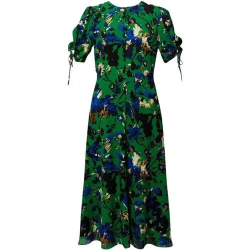 Grünes Blumiges Midi-Kleid Erdem - Erdem - Modalova