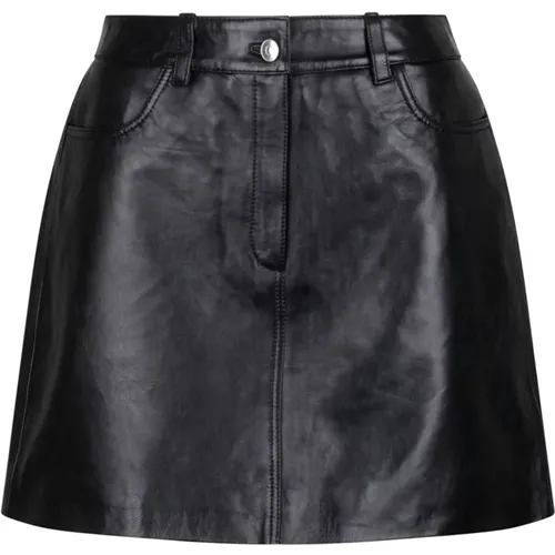 Leather Mini Skirts , female, Sizes: L, M - Selected Femme - Modalova