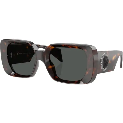 Women's Sunglasses Square Style Dark Grey , female, Sizes: 54 MM - Versace - Modalova