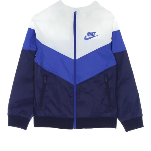 Kapuzen-Windjacke Weiß/Blau Nike - Nike - Modalova