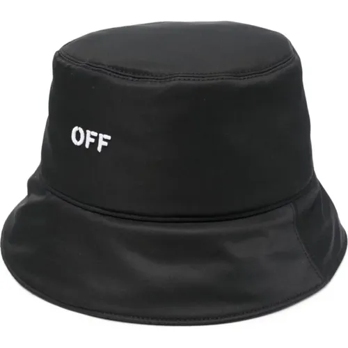 Schwarzer Logo-Hut mit Wendbarem Design , Herren, Größe: M - Off White - Modalova