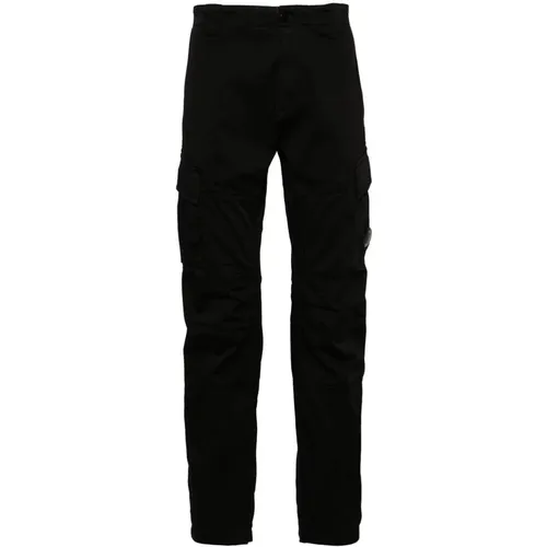Stretch-Cotton Signature Pants , male, Sizes: M, S, XL, XS, L - C.P. Company - Modalova
