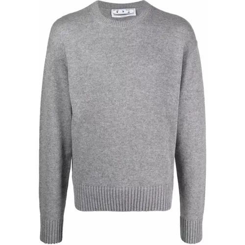 Wool Ribbed Sweater , male, Sizes: S - Off White - Modalova