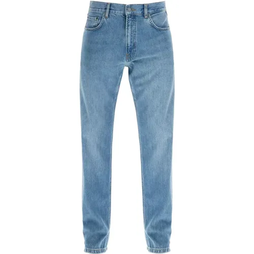 Slim Fit Jeans mit Niedriger Taille , Herren, Größe: XL - Moschino - Modalova