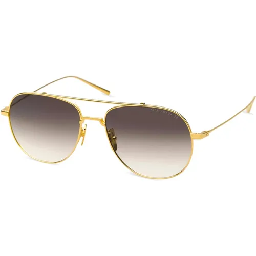 Gold/Braune Sonnenbrille mit Grau Getönt , Herren, Größe: 57 MM - Dita - Modalova