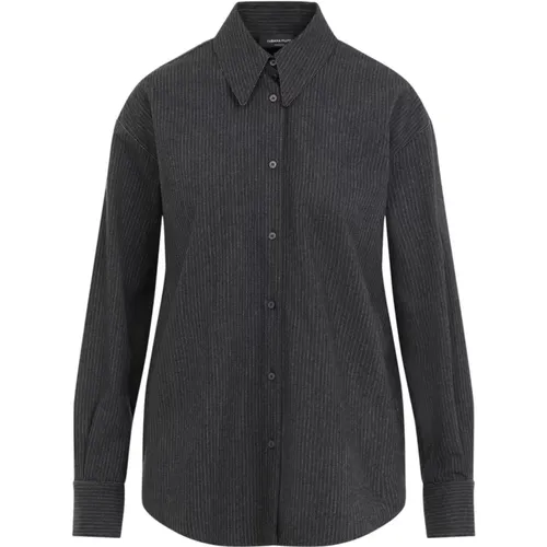 Grey Wool Shirt Elegant Style , female, Sizes: S, XS - Fabiana Filippi - Modalova