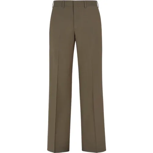 Wool Trousers with Pockets , male, Sizes: S - Fendi - Modalova