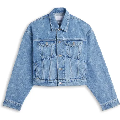 Signatur Denim Jacke , Damen, Größe: S - Axel Arigato - Modalova