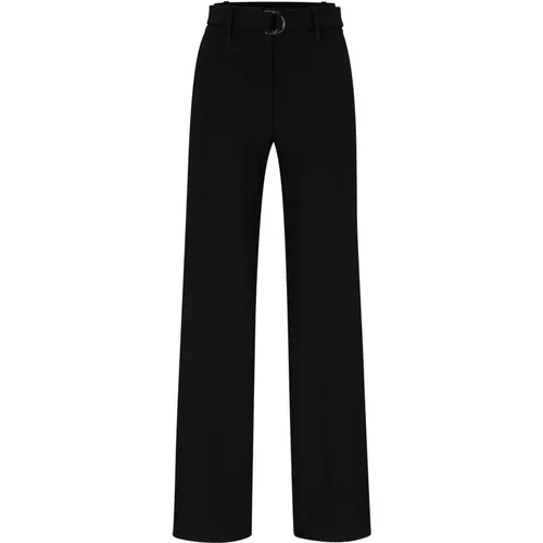 Adjustable Belt Straight-Cut Pants , female, Sizes: S, XS - Hugo Boss - Modalova