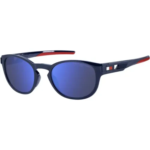 Runde Acetat-Sonnenbrille mit Markengravur - Tommy Hilfiger - Modalova