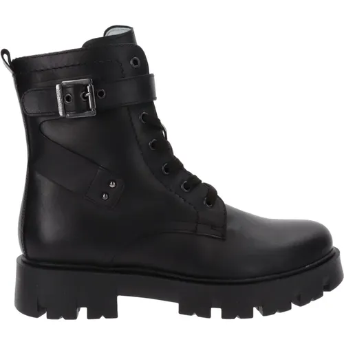 Leather Girl Boots Stylish and Durable , female, Sizes: 4 UK, 5 UK, 3 UK - Nerogiardini - Modalova