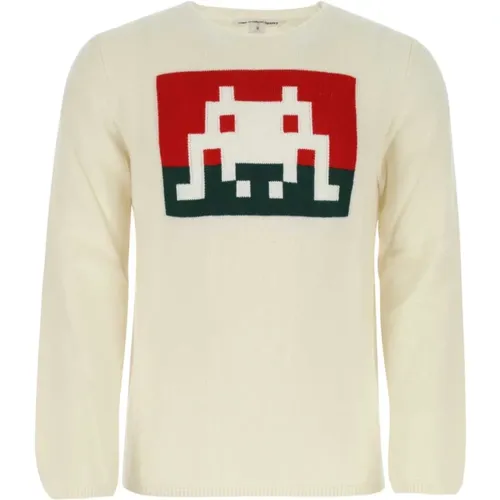 Ivory Wollmischung Pullover , Herren, Größe: M - Comme des Garçons - Modalova